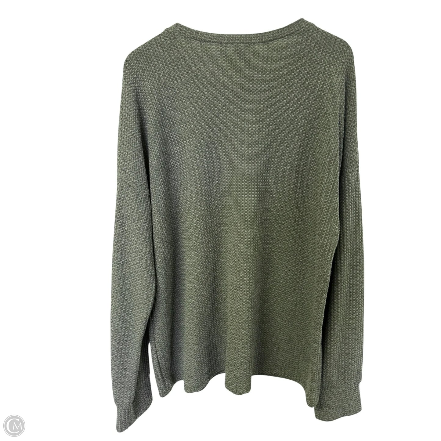 Top Long Sleeve By 7th Ray In Green, Size: 3x