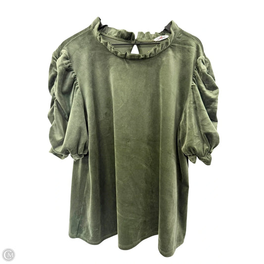 Top Short Sleeve By Geegee In Green, Size: 3x