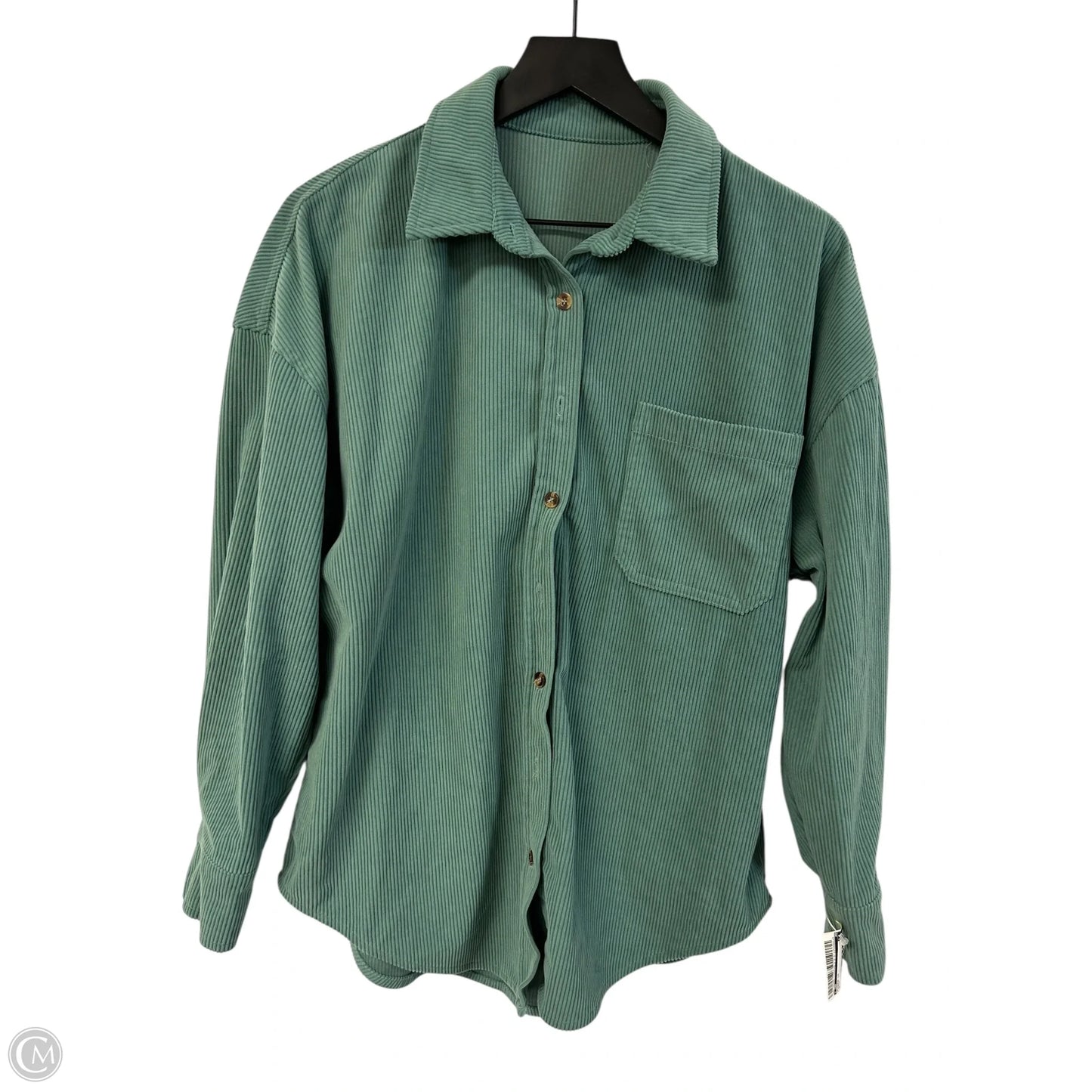 Blouse Long Sleeve By Cmf In Green, Size: M