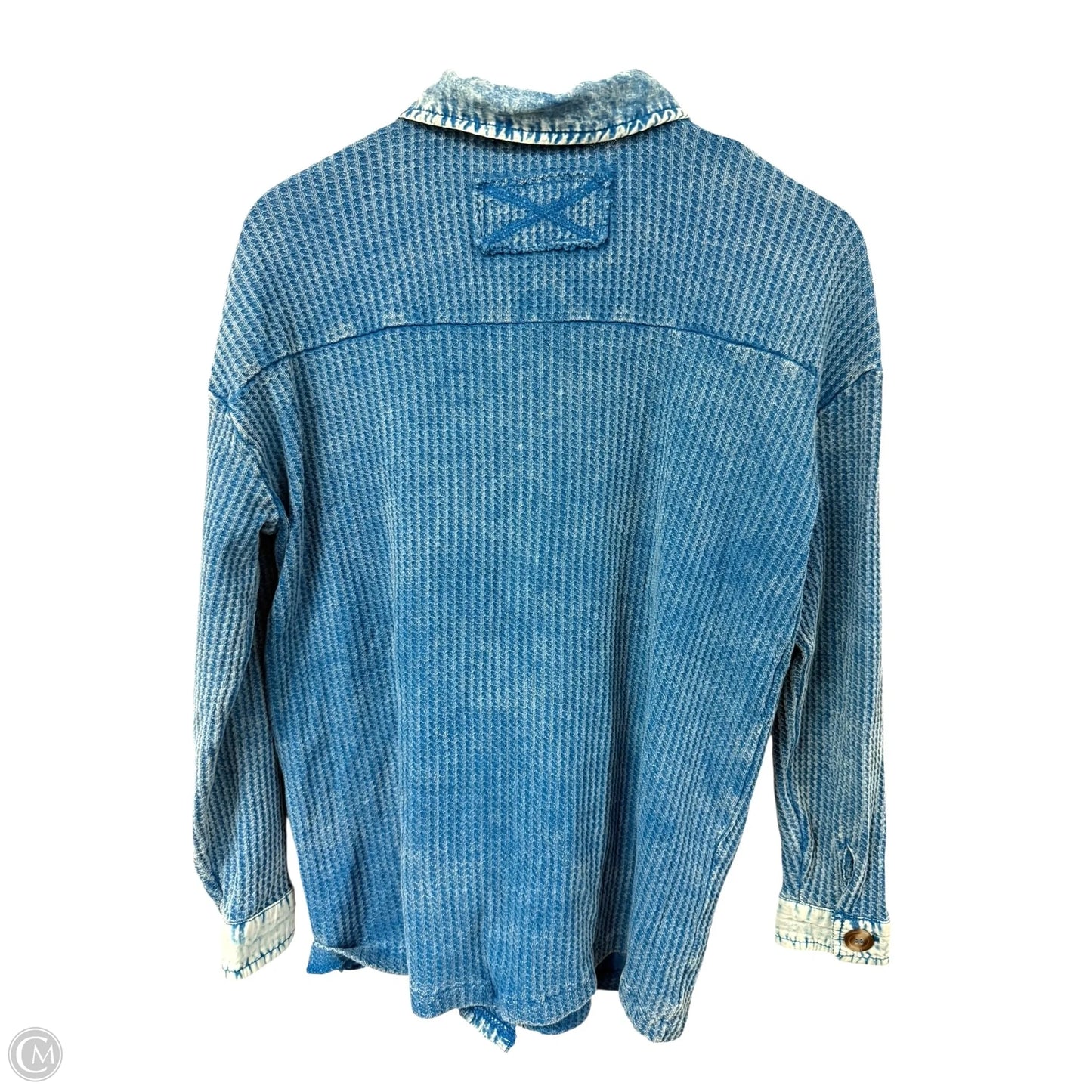 Blouse Long Sleeve By Zenana In Blue, Size: S