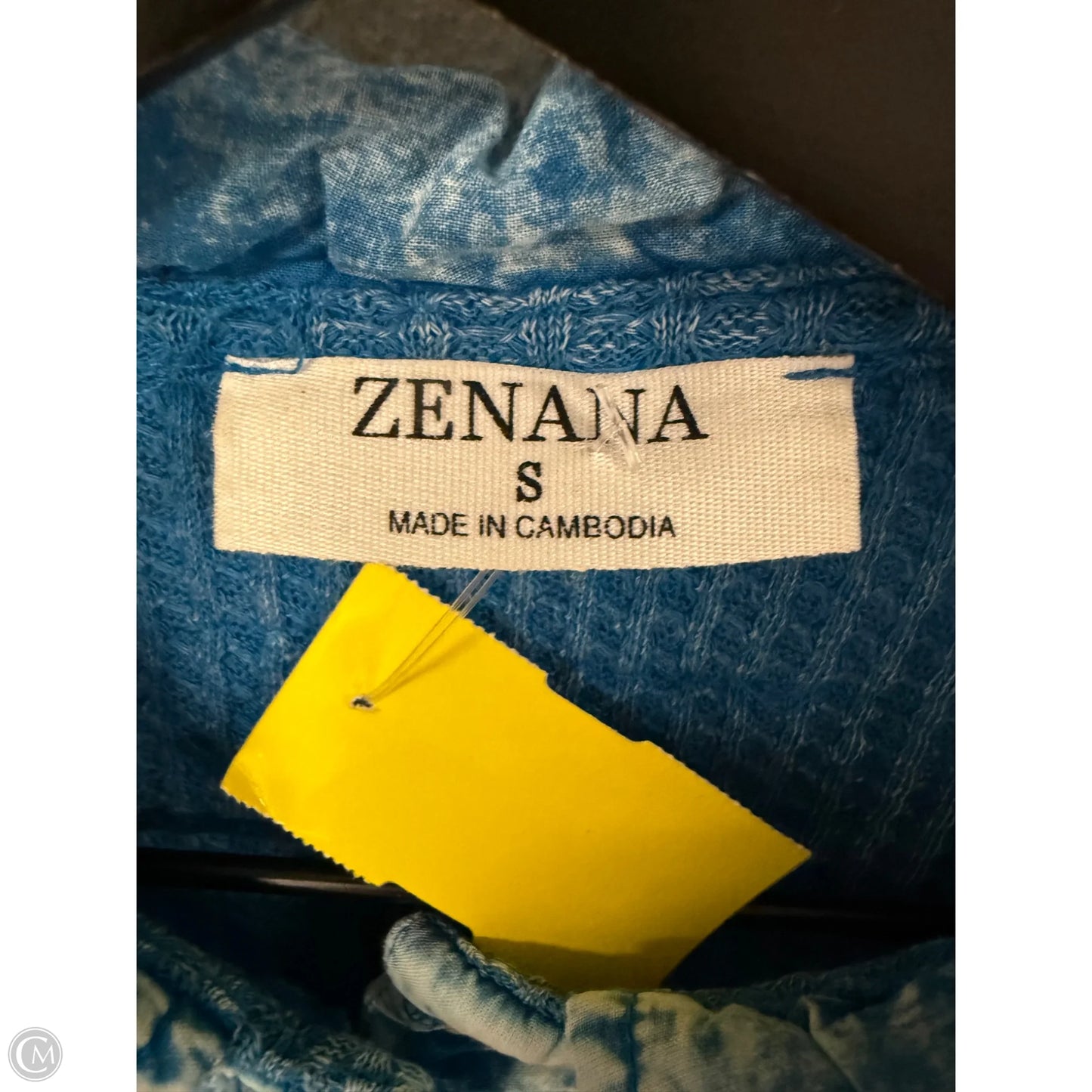 Blouse Long Sleeve By Zenana In Blue, Size: S