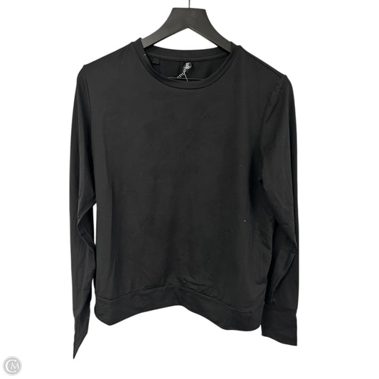 Athletic Top Long Sleeve Crewneck By Lukka In Black, Size: M