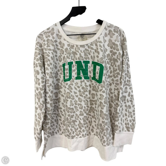 Sweatshirt Crewneck By Clothes Mentor In Leopard Print, Size: Xl