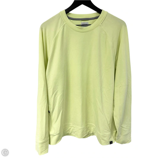 Athletic Top Long Sleeve Crewneck By Prana In Chartreuse, Size: L
