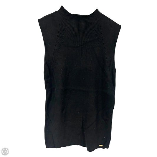 Top Sleeveless By T Tahari In Black, Size: L