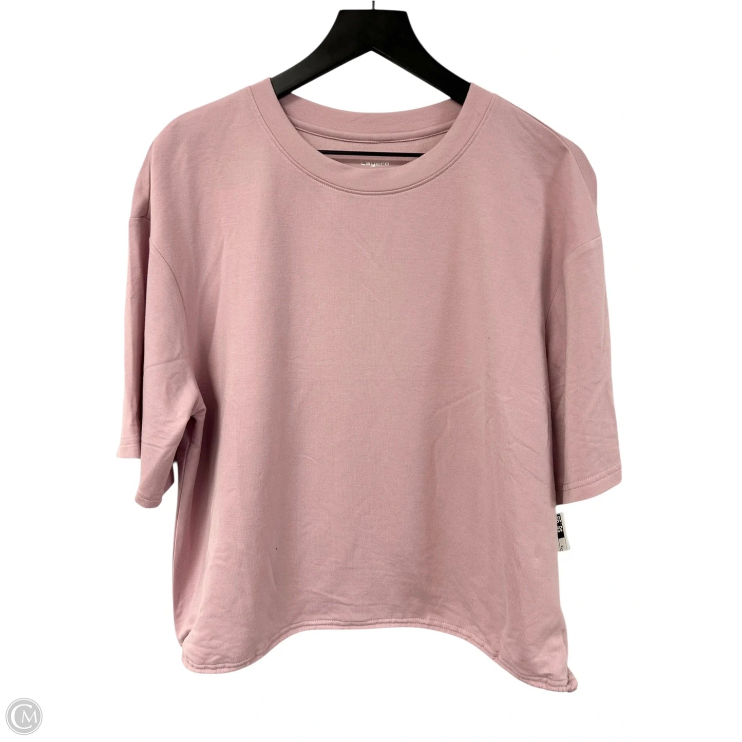 Athletic Top Short Sleeve By Layer 8 In Pink, Size: M