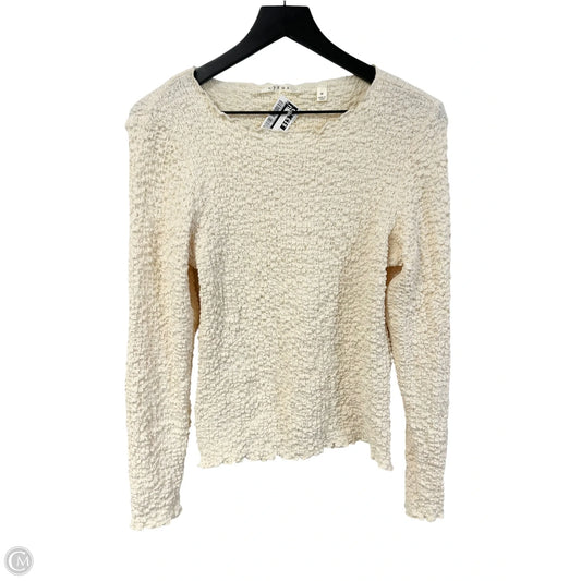 Top Long Sleeve By Cyrus In Cream, Size: M