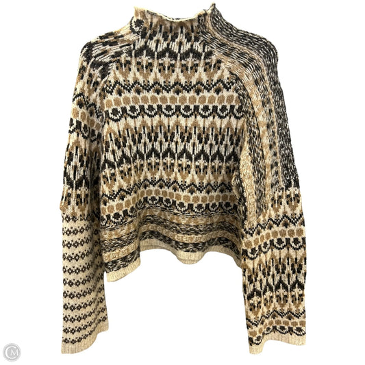 Sweater By Steve Madden In Brown & Tan, Size: M