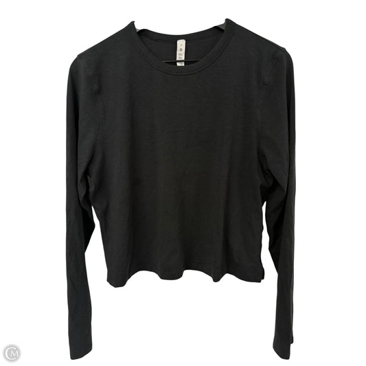 Athletic Top Long Sleeve Crewneck By Lululemon In Black, Size: 10