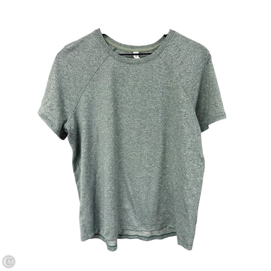 Athletic Top Short Sleeve By Lululemon In Green, Size: 10