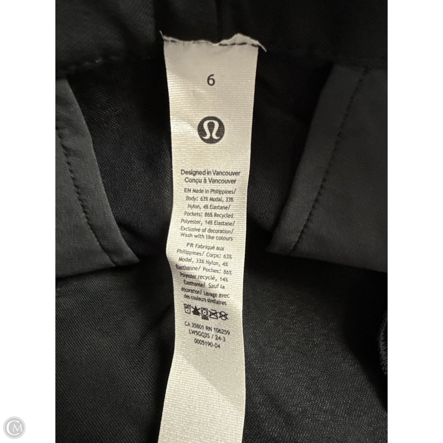 Pants Wide Leg By Lululemon In Black, Size: 6
