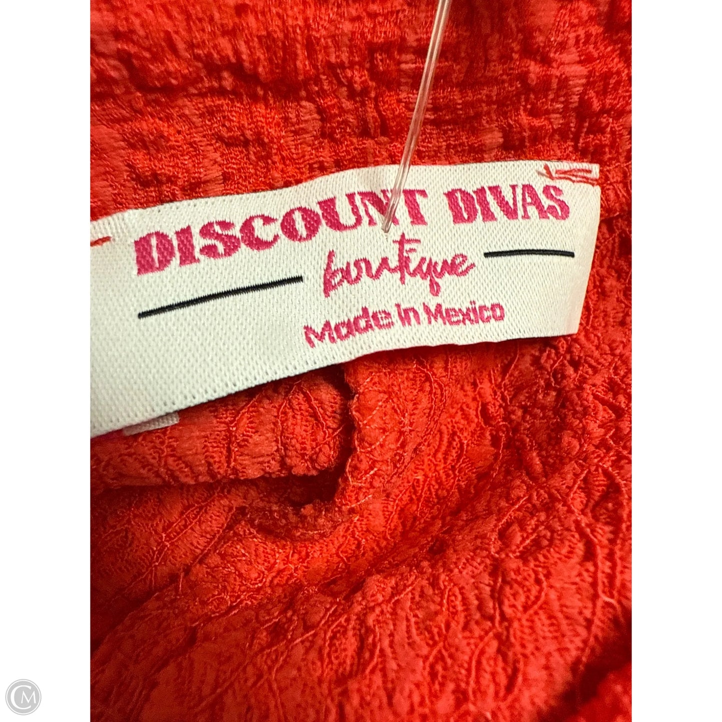 Top 3/4 Sleeve Basic By Cme In Red, Size: L