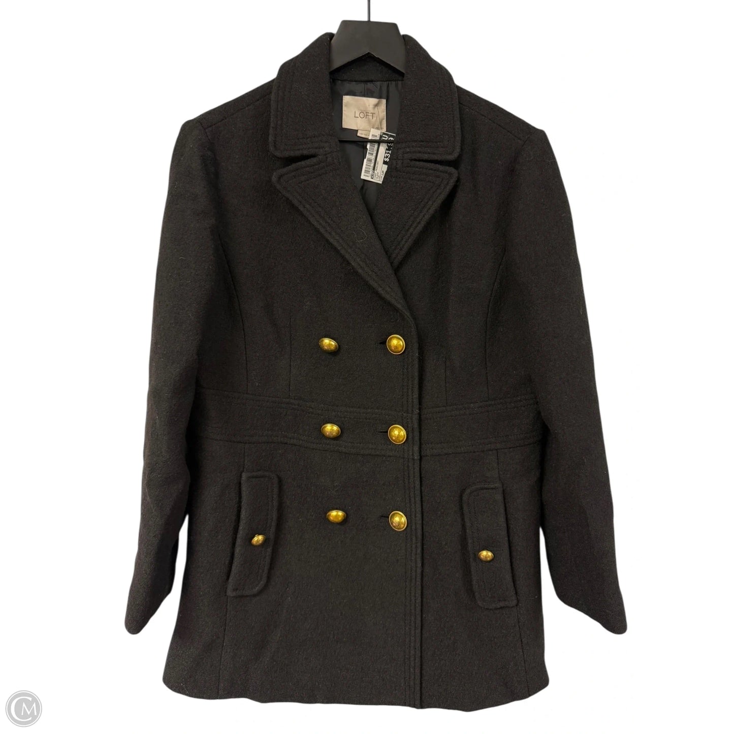 Coat Peacoat By Loft In Black, Size: 12p