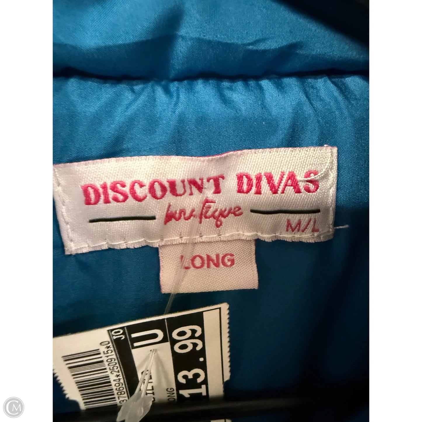 Vest Puffer & Quilted By Cme In Blue, Size: M