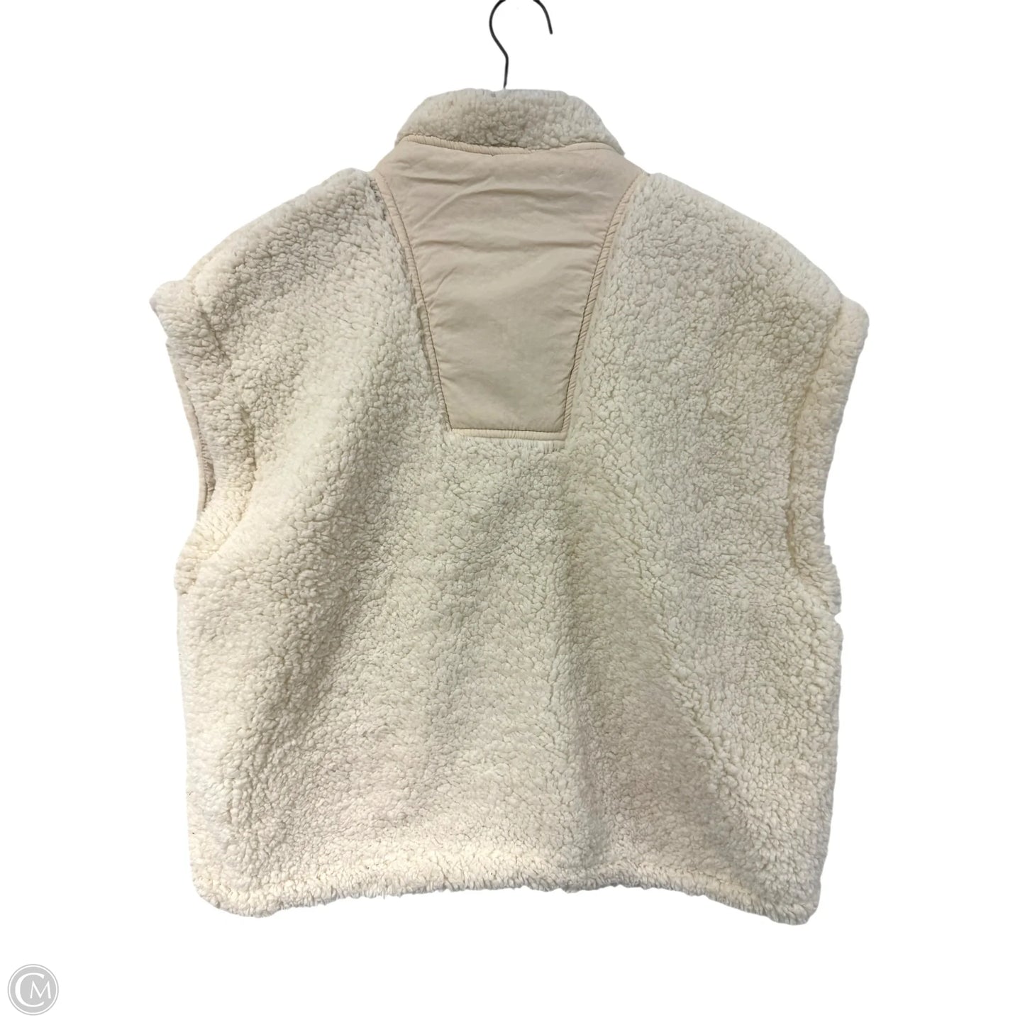 Vest Faux Fur & Sherpa By Blu Pepper In Cream, Size: L
