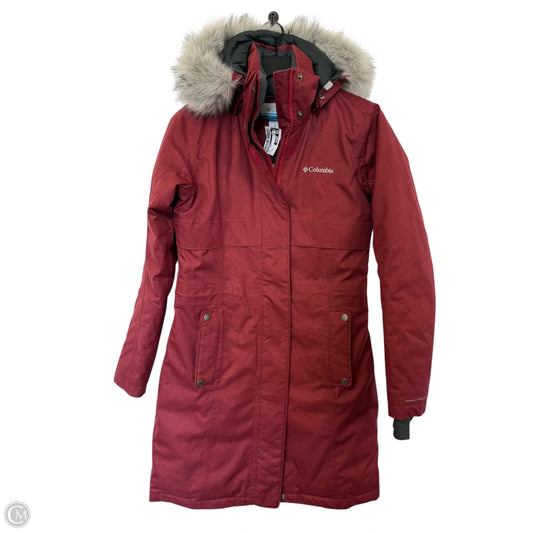 Coat Parka By Columbia In Red, Size: Xs