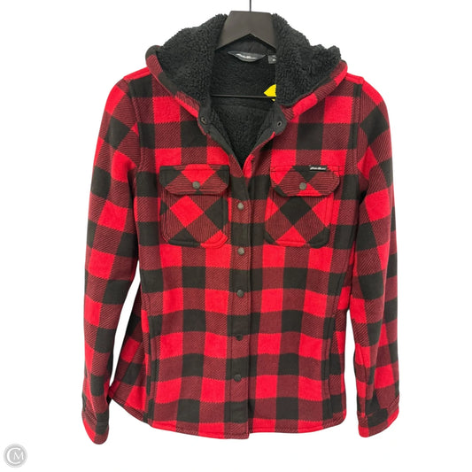 Jacket Other By Eddie Bauer In Black & Red, Size: M