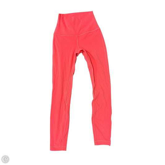 Athletic Leggings By Lululemon In Coral, Size: 0