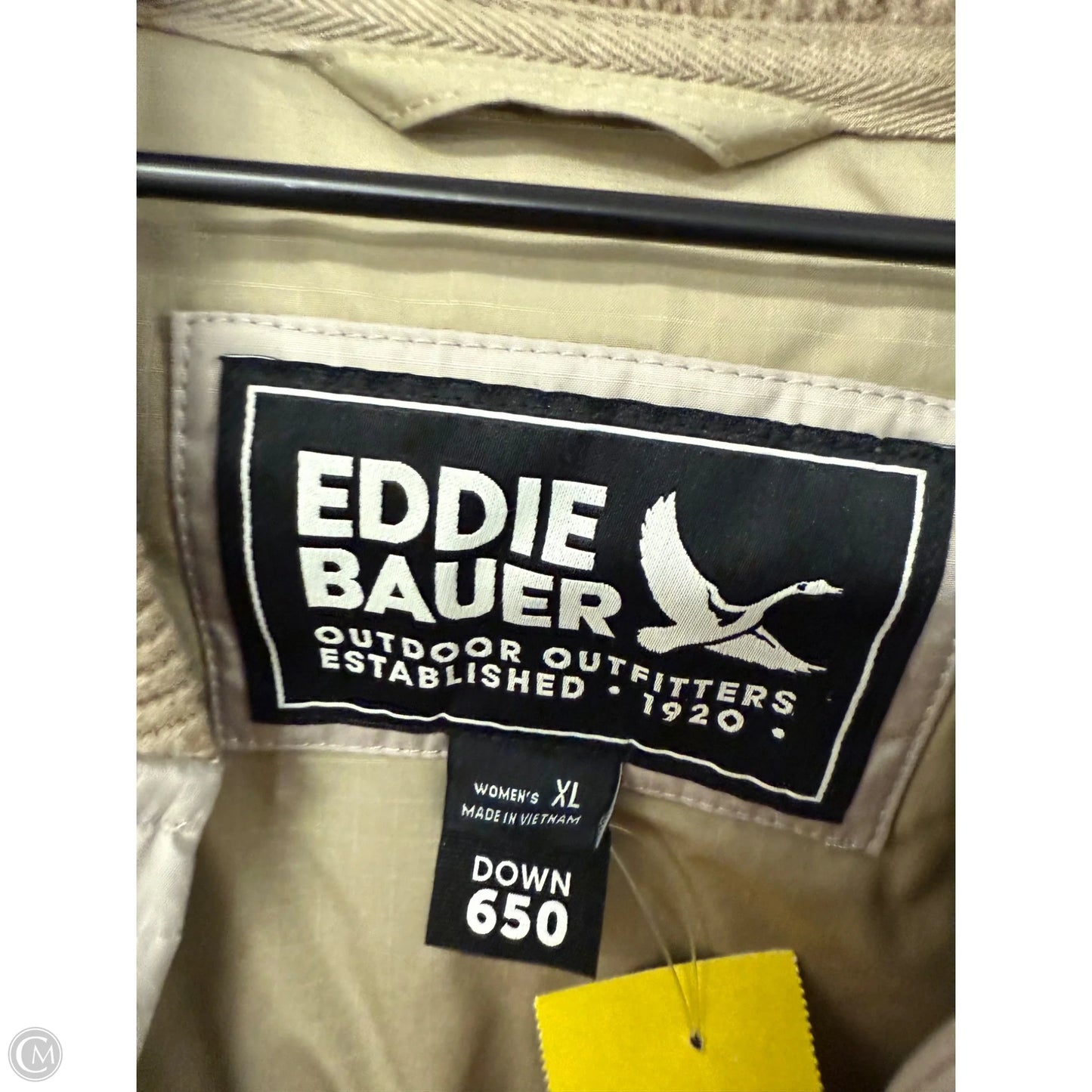 Coat Puffer & Quilted By Eddie Bauer In Beige, Size: Xl