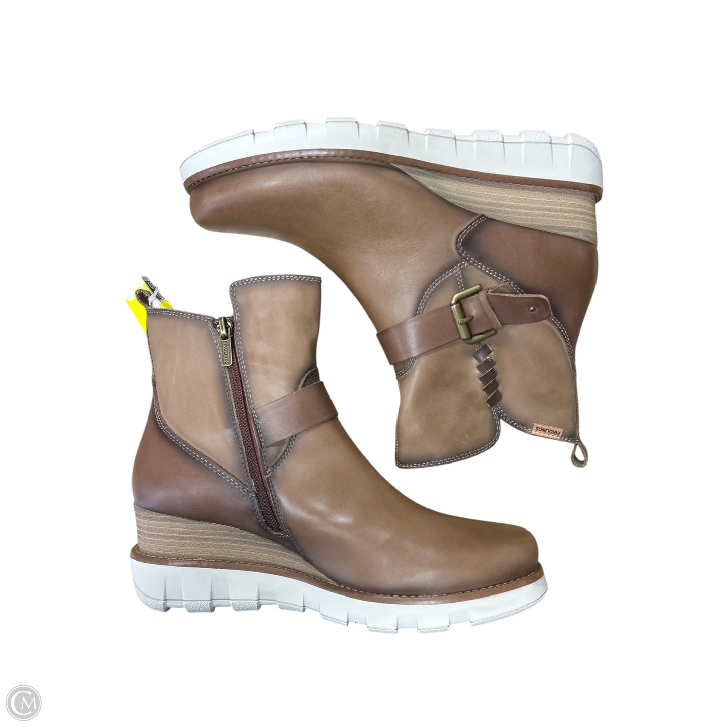 Boots Ankle Flats By Pikolinos In Black & Brown, Size: 9.5