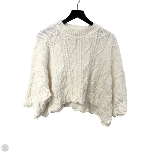 Sweater Short Sleeve By Free People In White, Size: S
