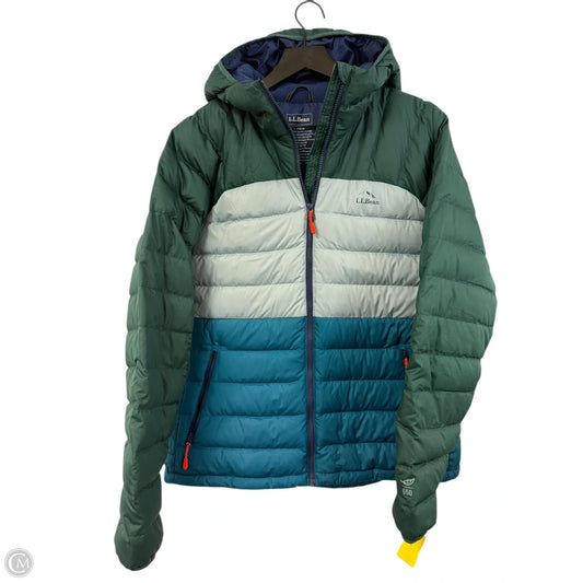 Coat Puffer & Quilted By L.l. Bean In Blue & Green, Size: L