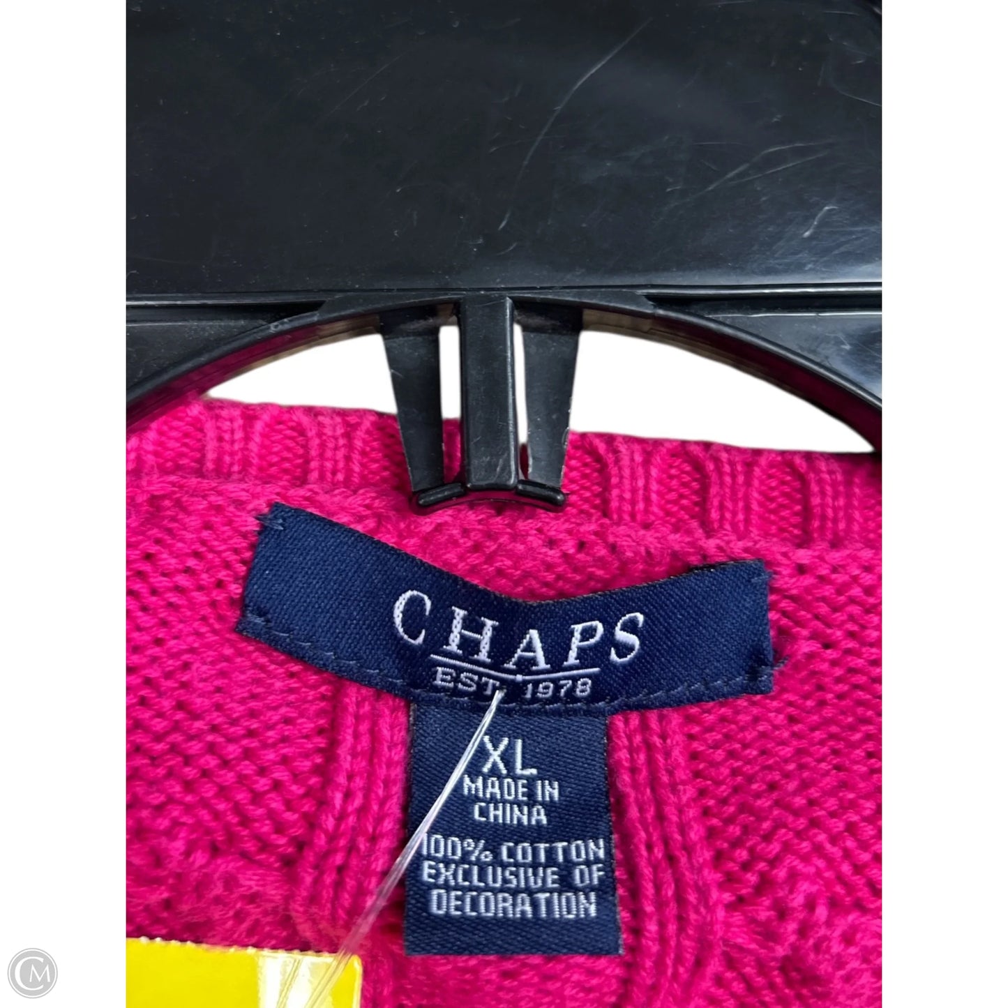 Sweater By Chaps In Pink, Size: Xl