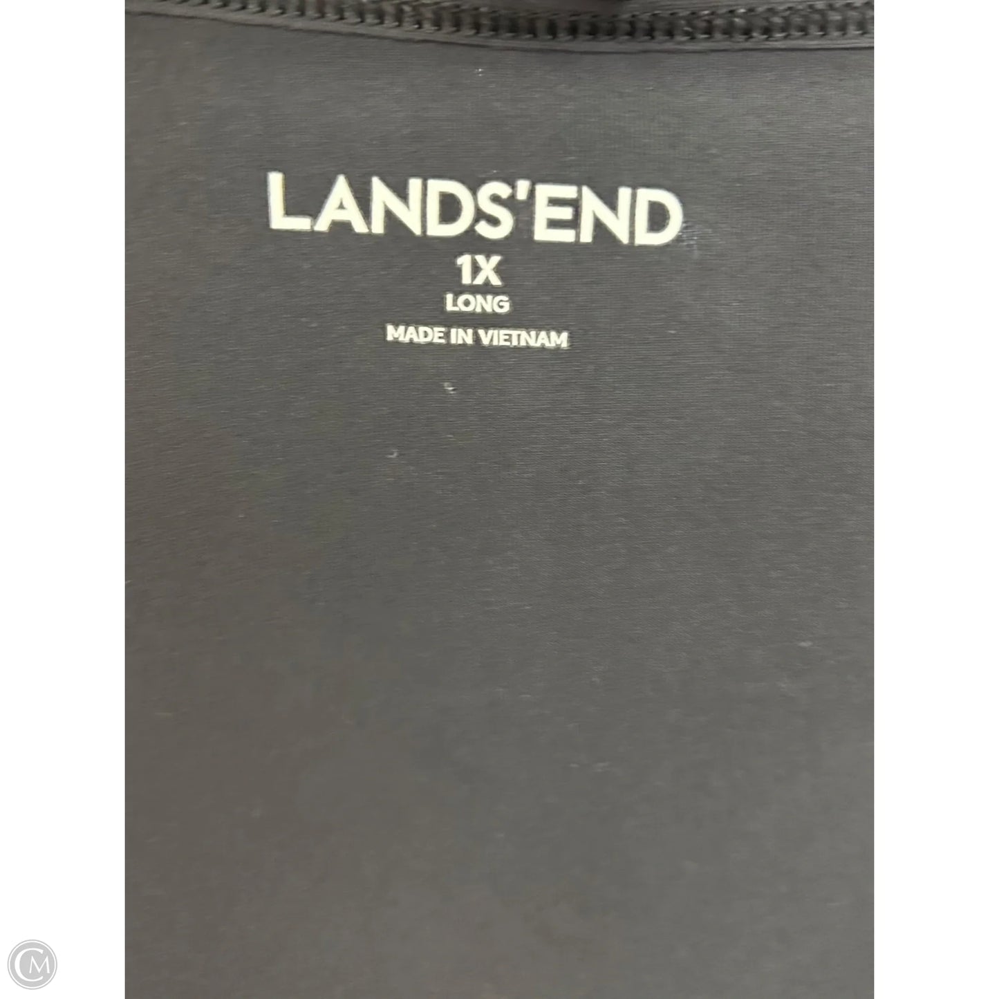 Athletic Top Long Sleeve Crewneck By Lands End In Black, Size: 1x