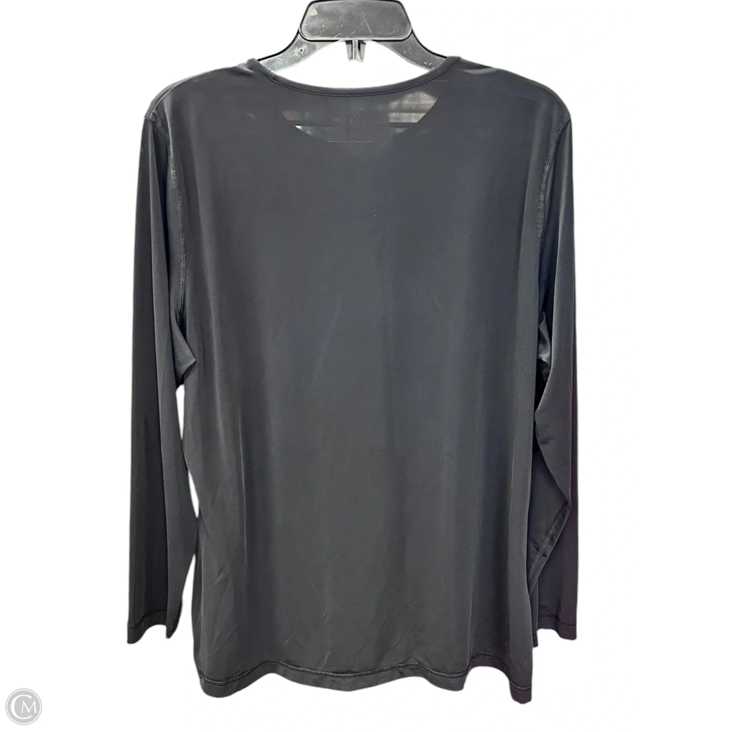 Athletic Top Long Sleeve Crewneck By Lands End In Black, Size: 1x