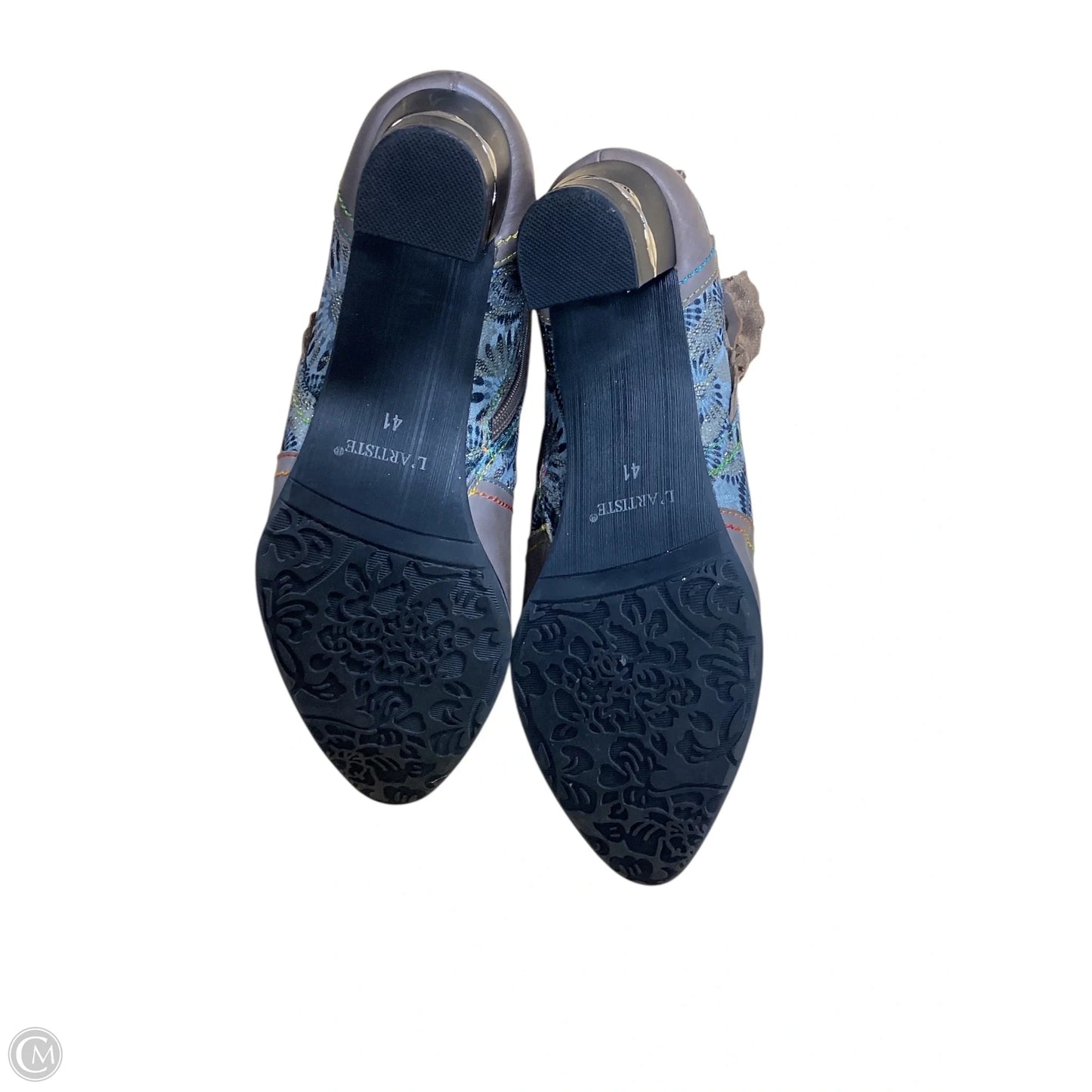 Boots Ankle Heels By Spring Step In Floral Print, Size: 10.5