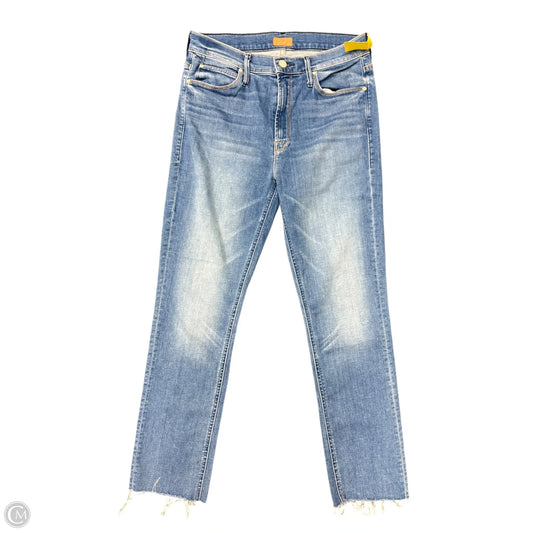 Jeans Straight By Mother In Blue Denim, Size: 8