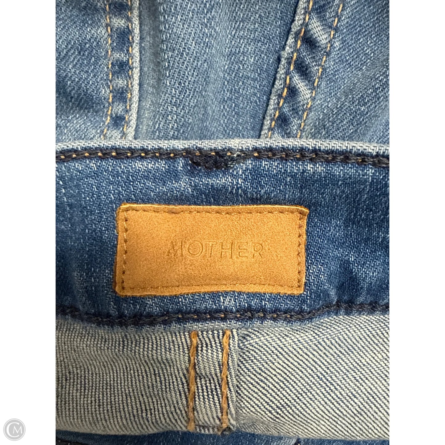 Jeans Straight By Mother In Blue Denim, Size: 8