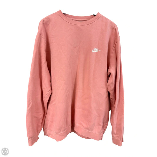 Sweatshirt Crewneck By Nike Apparel In Pink, Size: Xxl