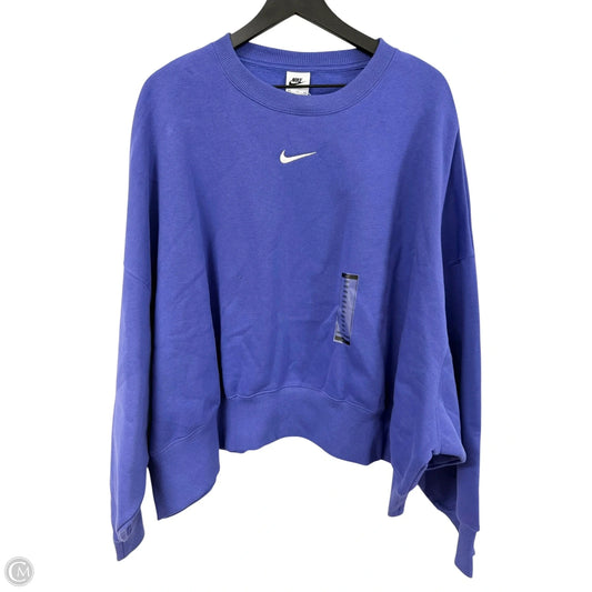 Sweatshirt Crewneck By Nike Apparel In Purple, Size: Xxl