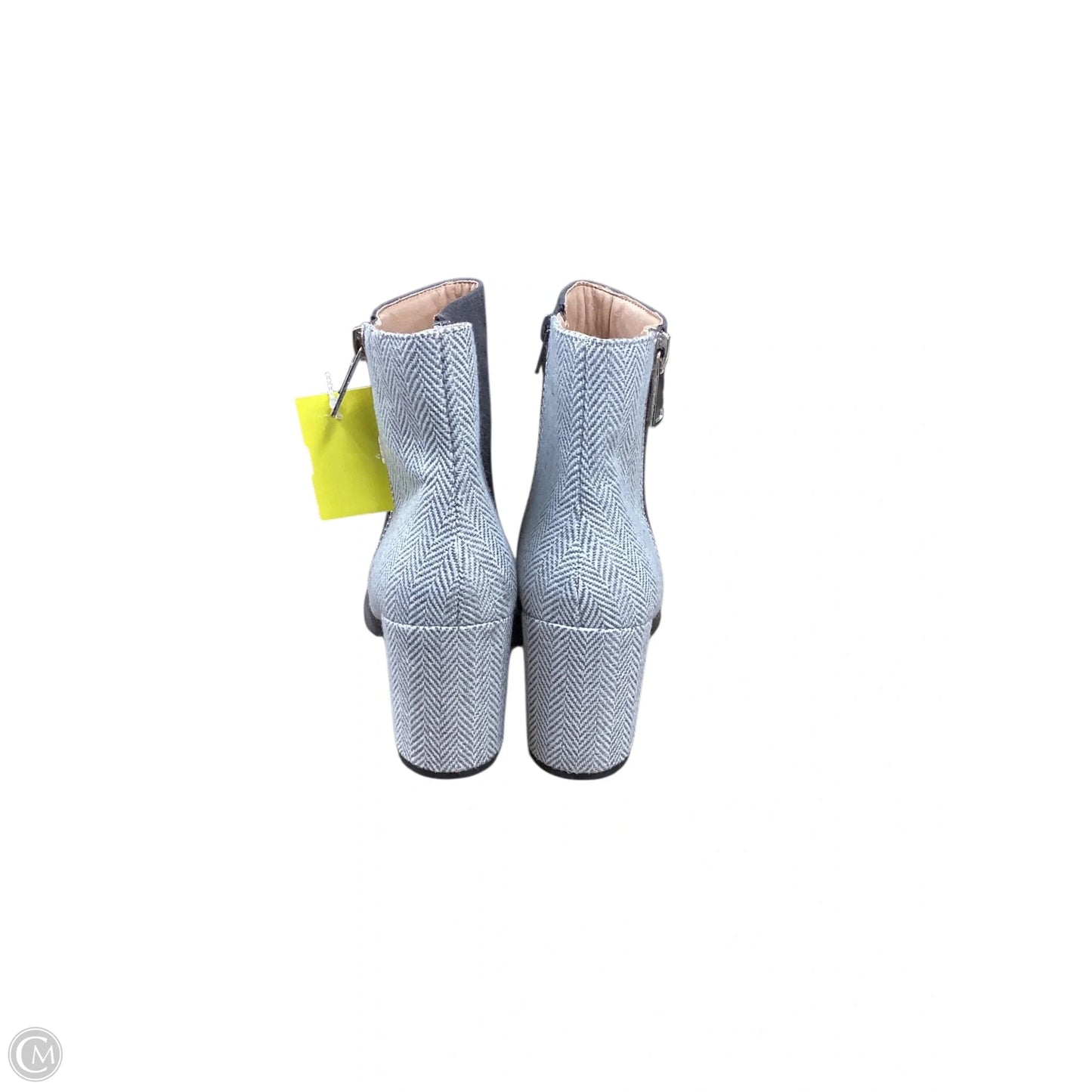 Boots Ankle Heels By Cme In Grey, Size: 8.5