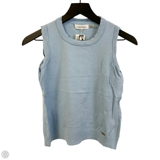 Top Sleeveless By Calvin Klein In Blue, Size: S