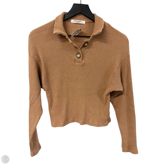 Top Long Sleeve By Project Social Tee In Brown, Size: Xs