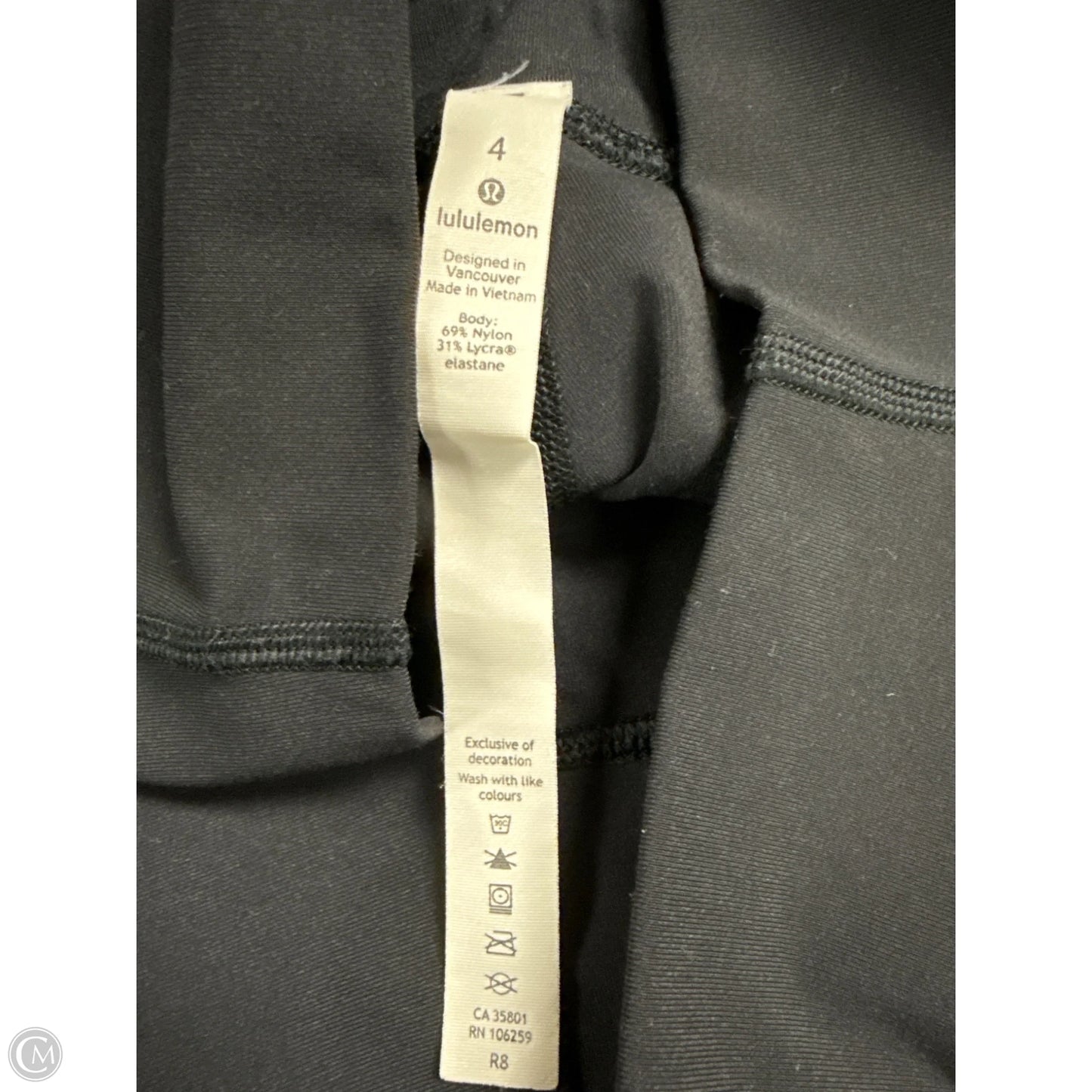 Athletic Leggings By Lululemon In Black, Size: 4