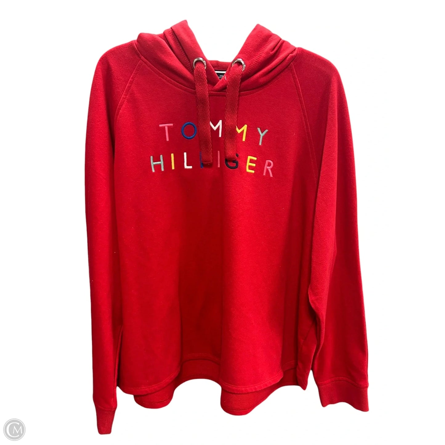 Sweatshirt Hoodie By Tommy Hilfiger In Red, Size: Xxl