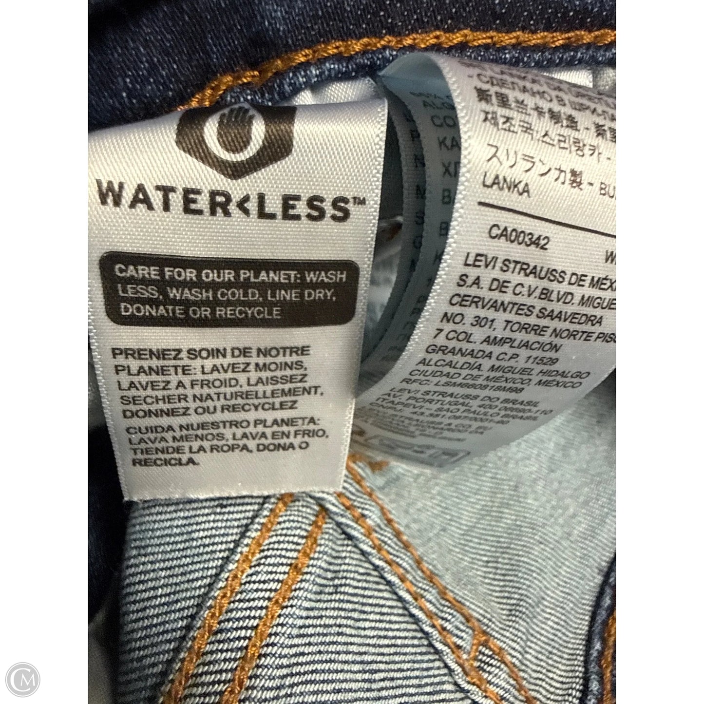 Jeans Straight By Levis In Blue Denim, Size: 6