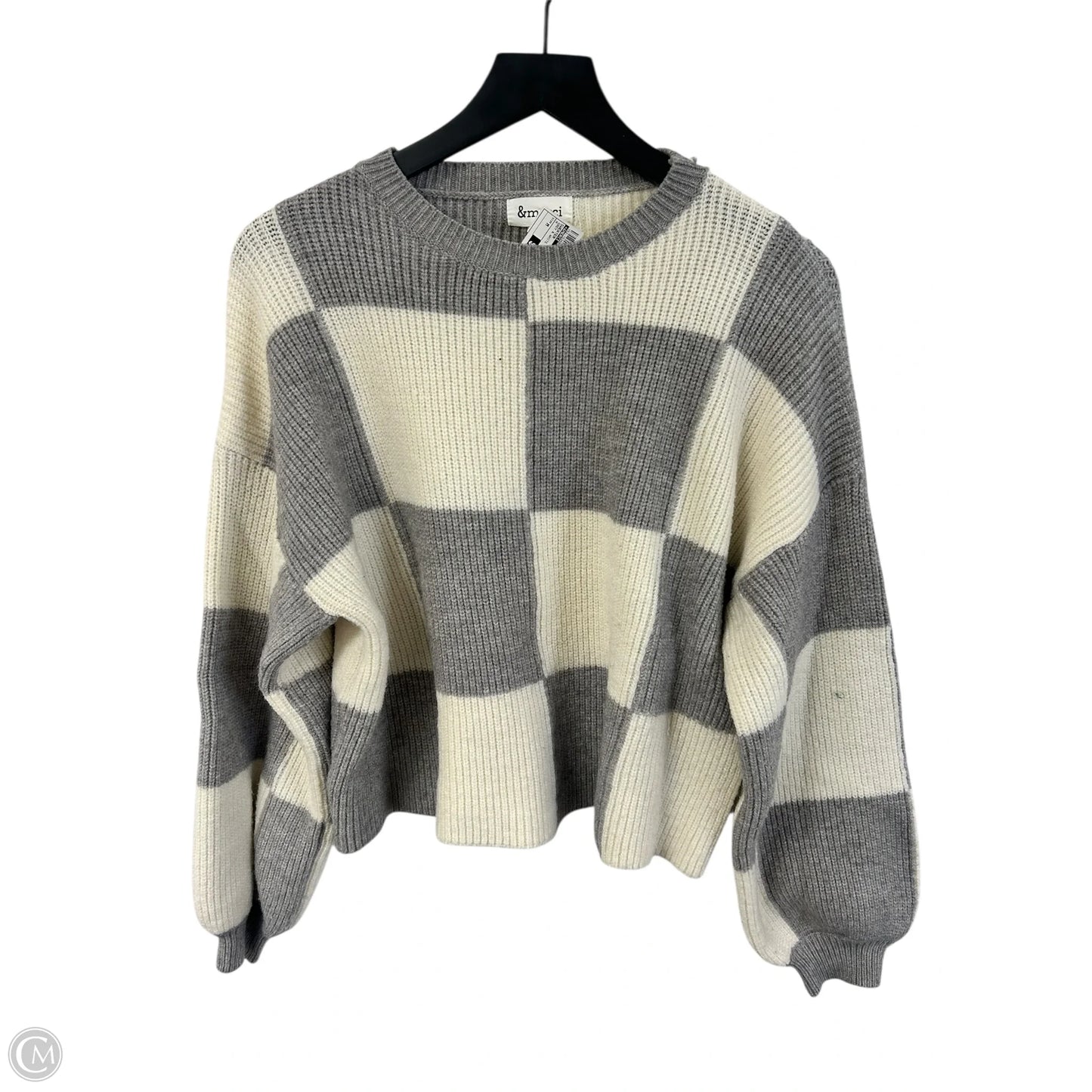 Sweater By &merci In Grey & White, Size: M