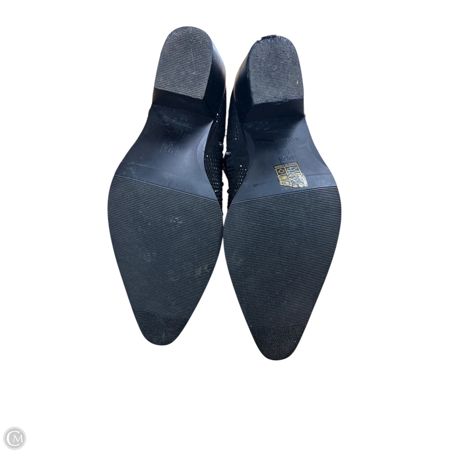 Boots Ankle Heels By Clothes Mentor In Black, Size: 6