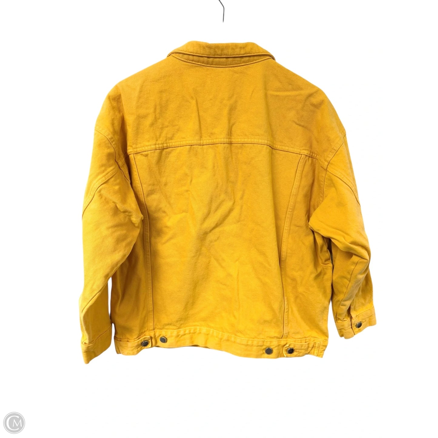 Jacket Denim By H&m In Yellow Denim, Size: 12