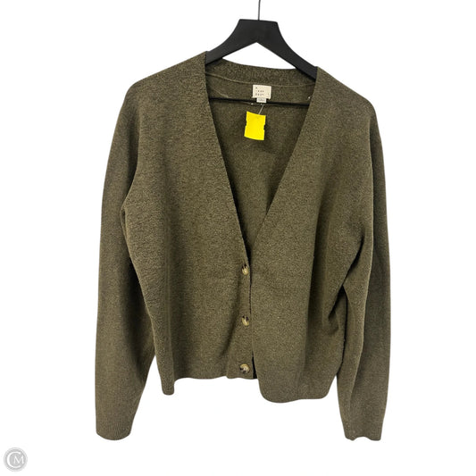 Sweater Cardigan By A New Day In Green, Size: L