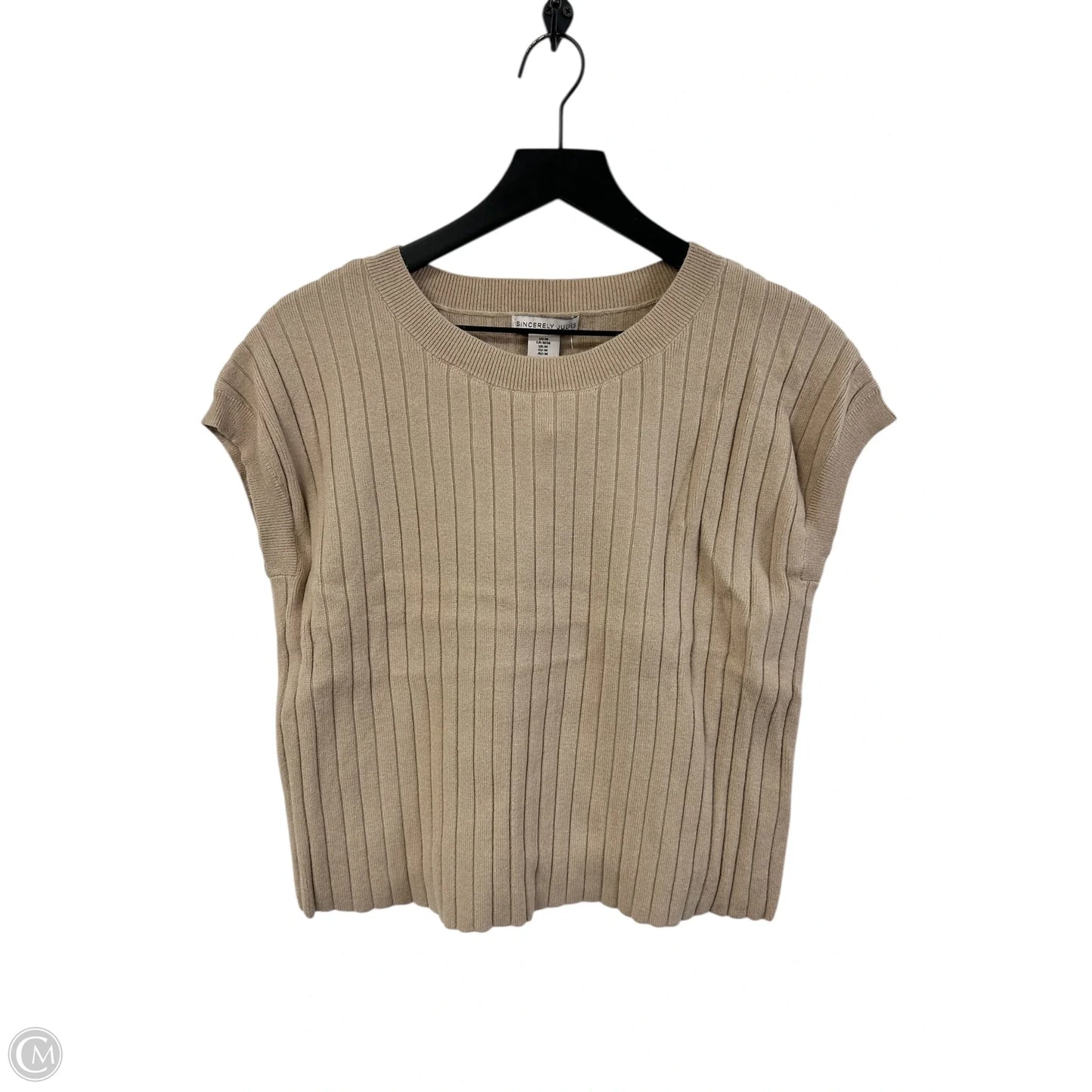 Sweater Short Sleeve By Sincerely Jules In Tan, Size: M