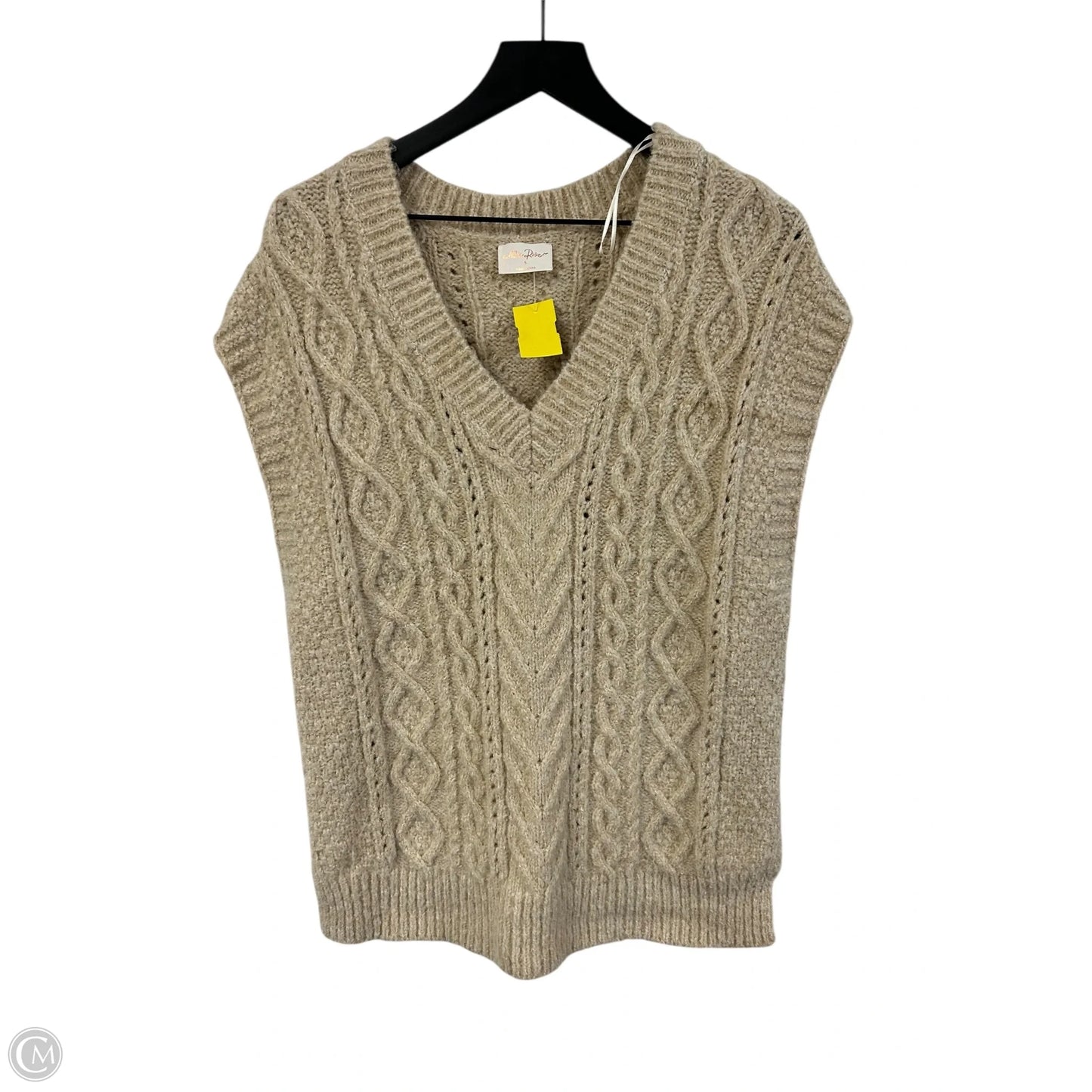 Vest Sweater By Allie Rose In Cream, Size: S