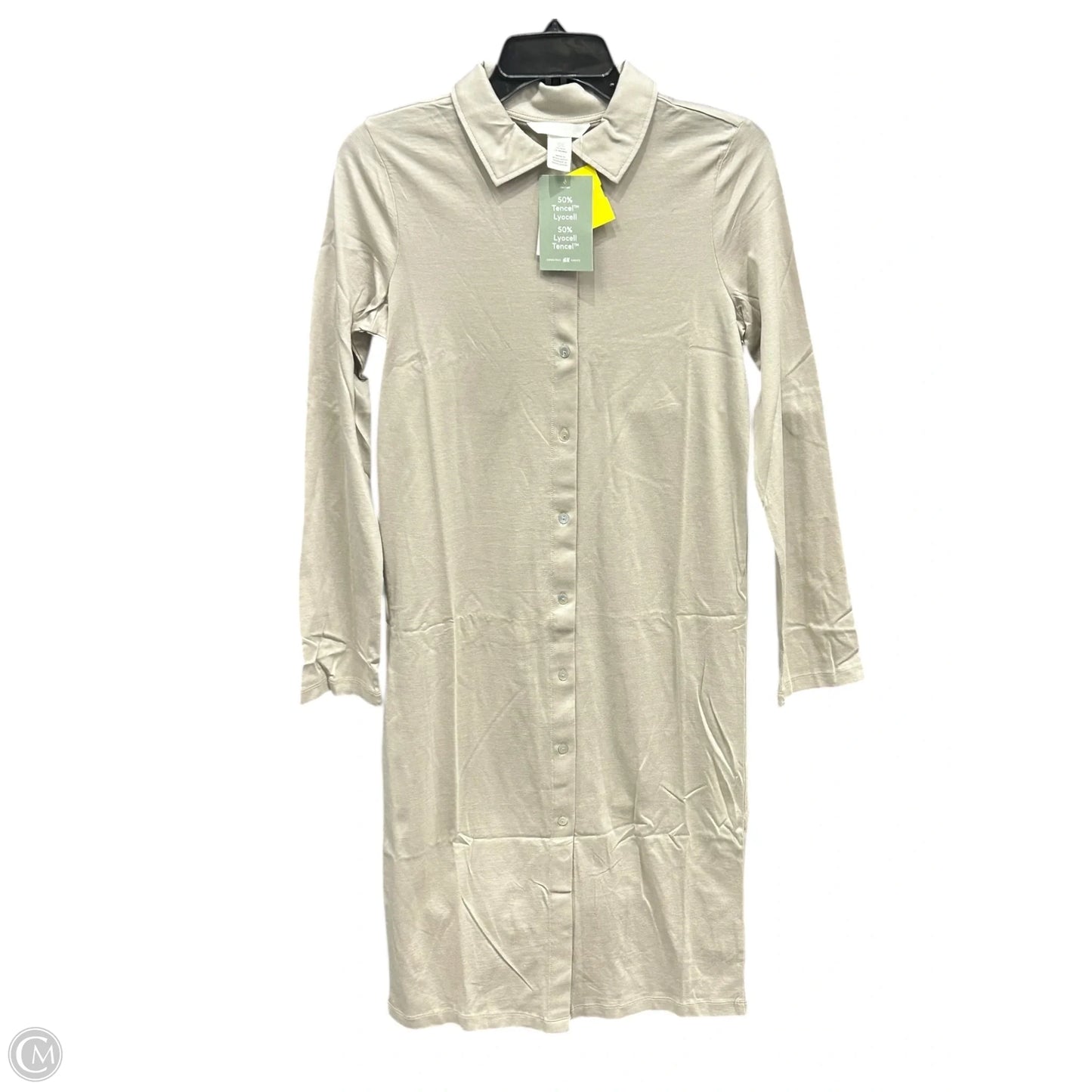 Dress Casual Midi By H&m In Tan, Size: Xs