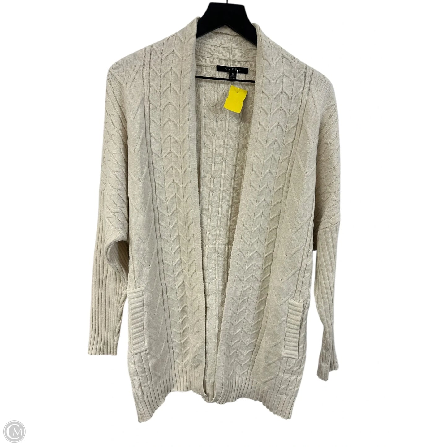 Sweater Cardigan By Cyrus In Cream, Size: M