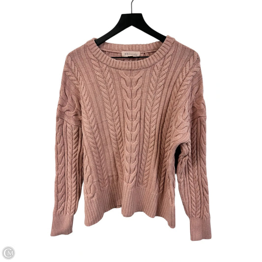 Sweater By Philosophy In Pink, Size: L