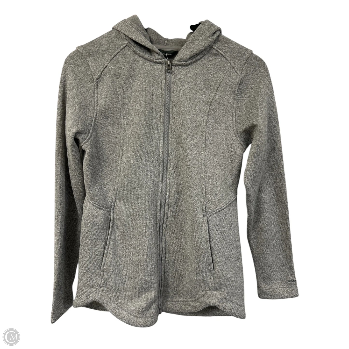 Jacket Fleece By Eddie Bauer In Grey, Size: S